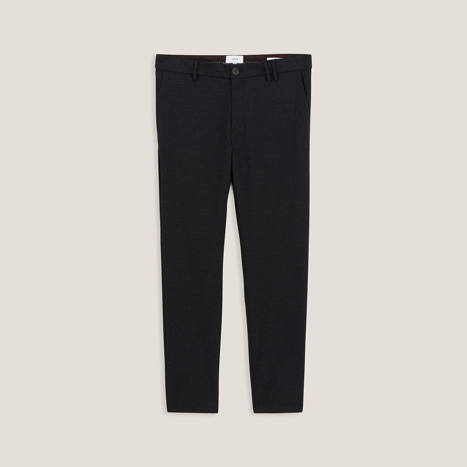 Pantalon chino slim fantaisie intérieur gratté