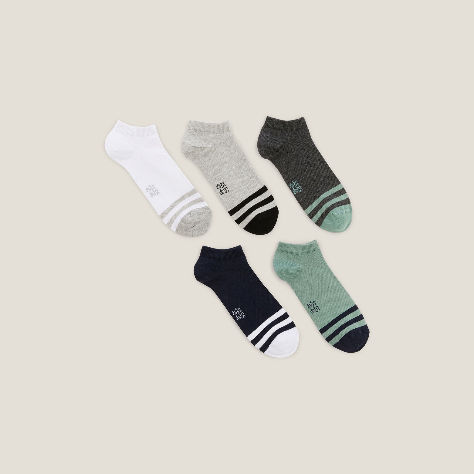 Set van 5 paar lage sokken