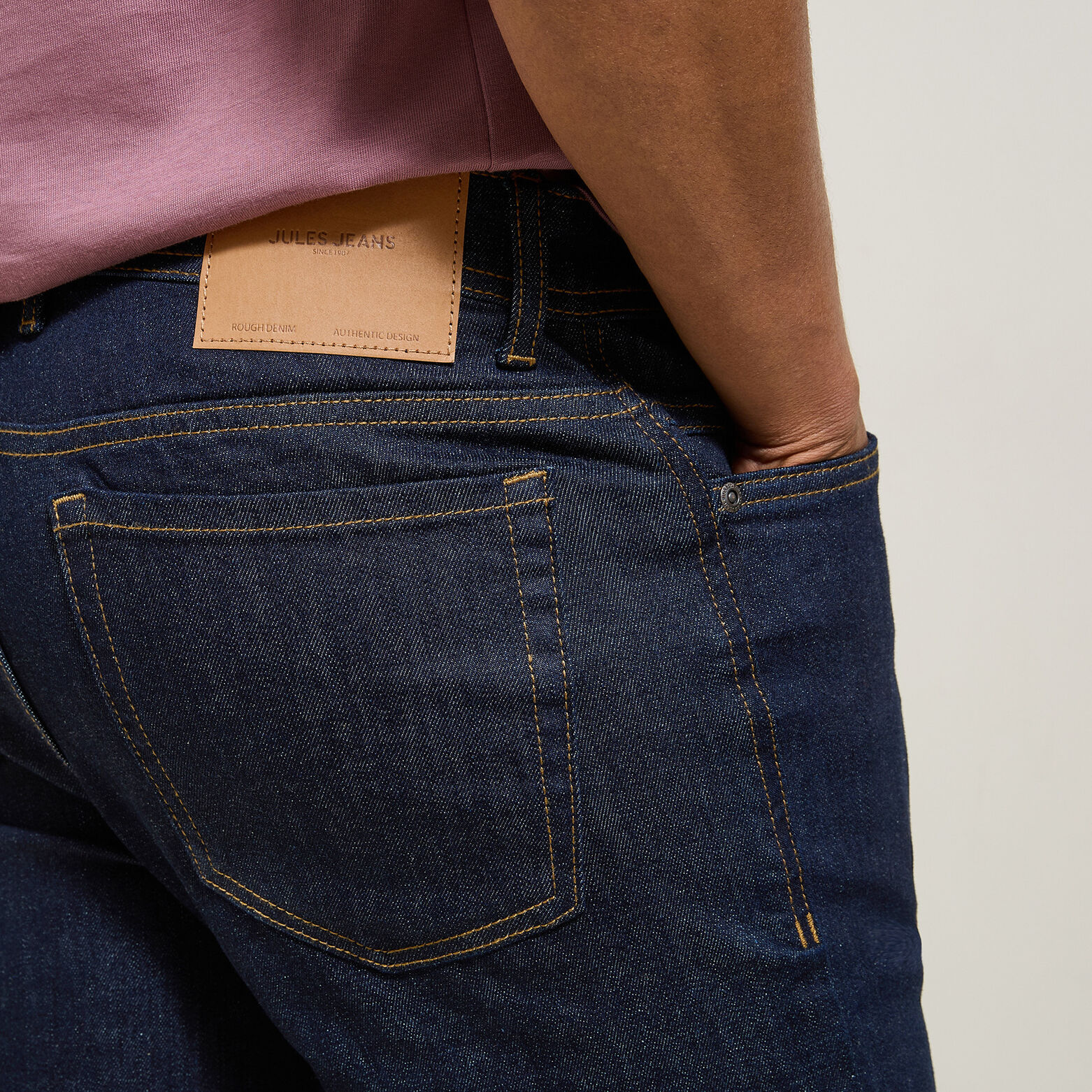 Slim jeans in ruw denim