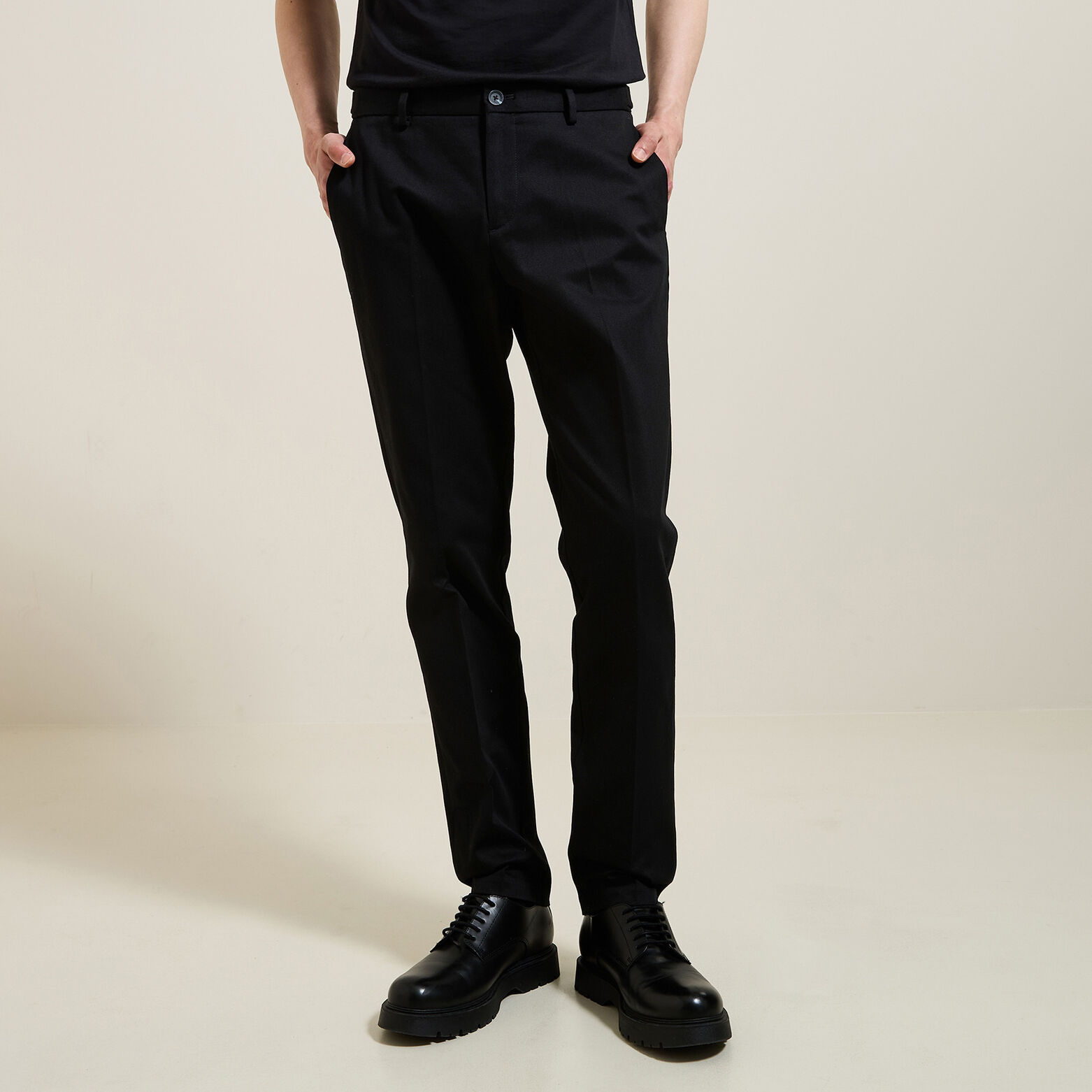 Pantalon regular en twill