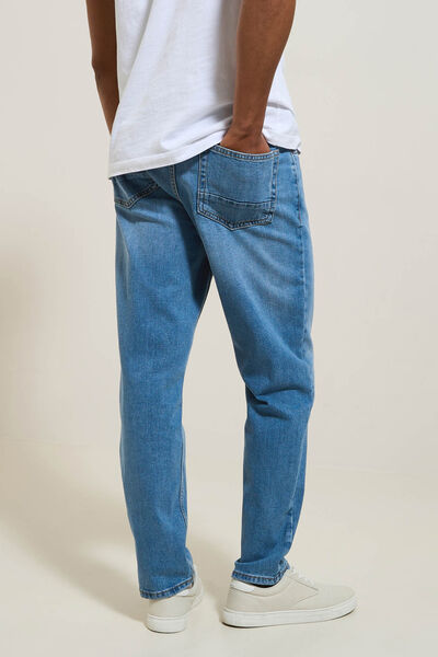 Relaxte jeans, 3 lengtes, in gerecycled katoen