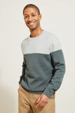 Pull col rond colorblock