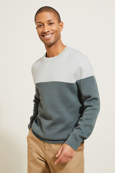 Pull col rond colorblock