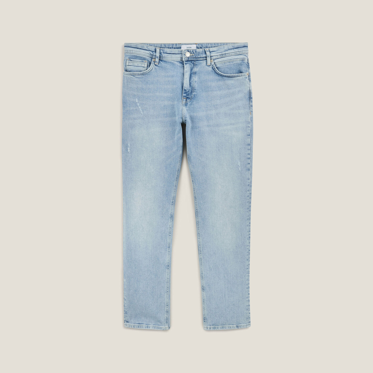 Straight, gebleekte jeans, 3 lengtes