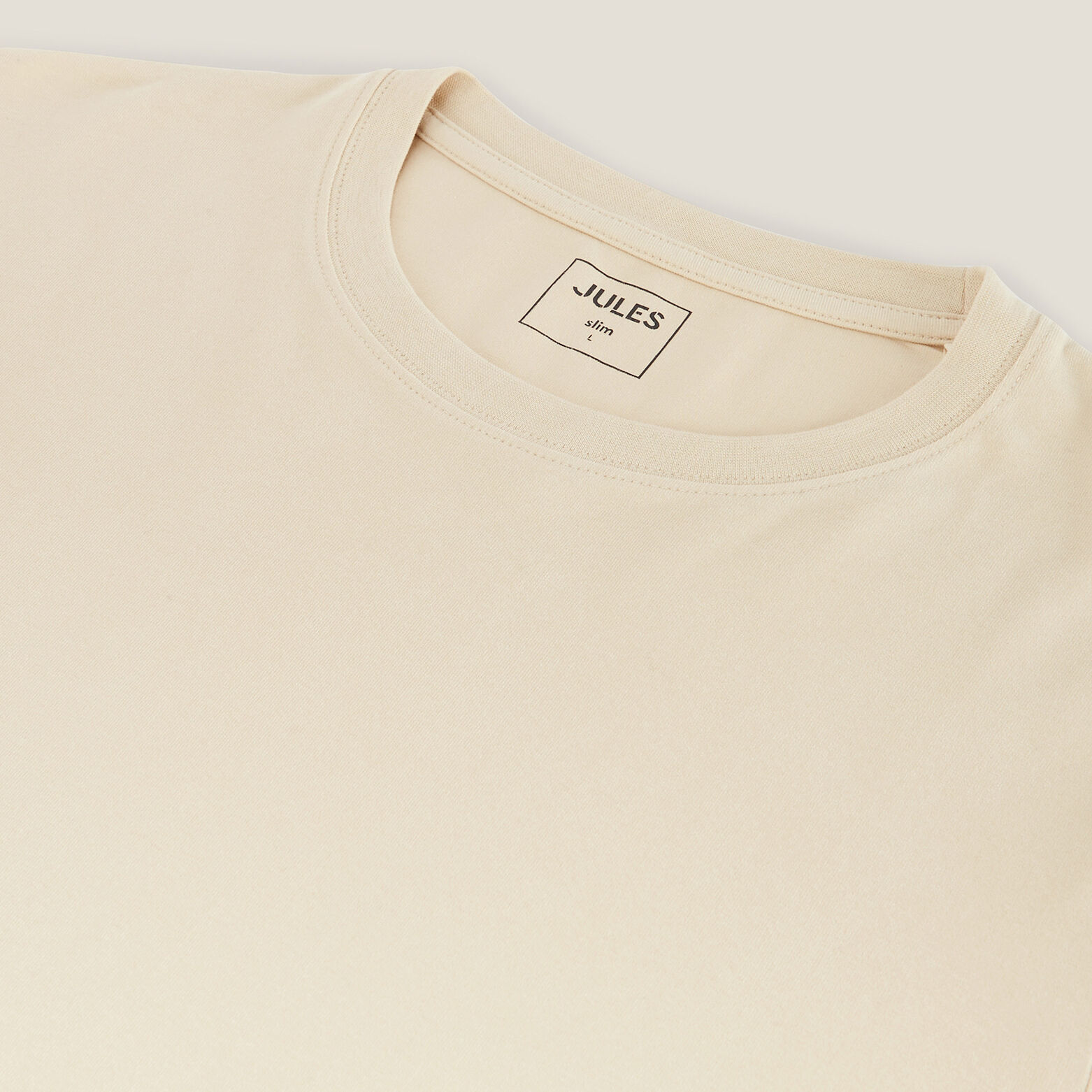 Slim basic T-shirt met ronde hals