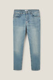 Washed tapered jeans