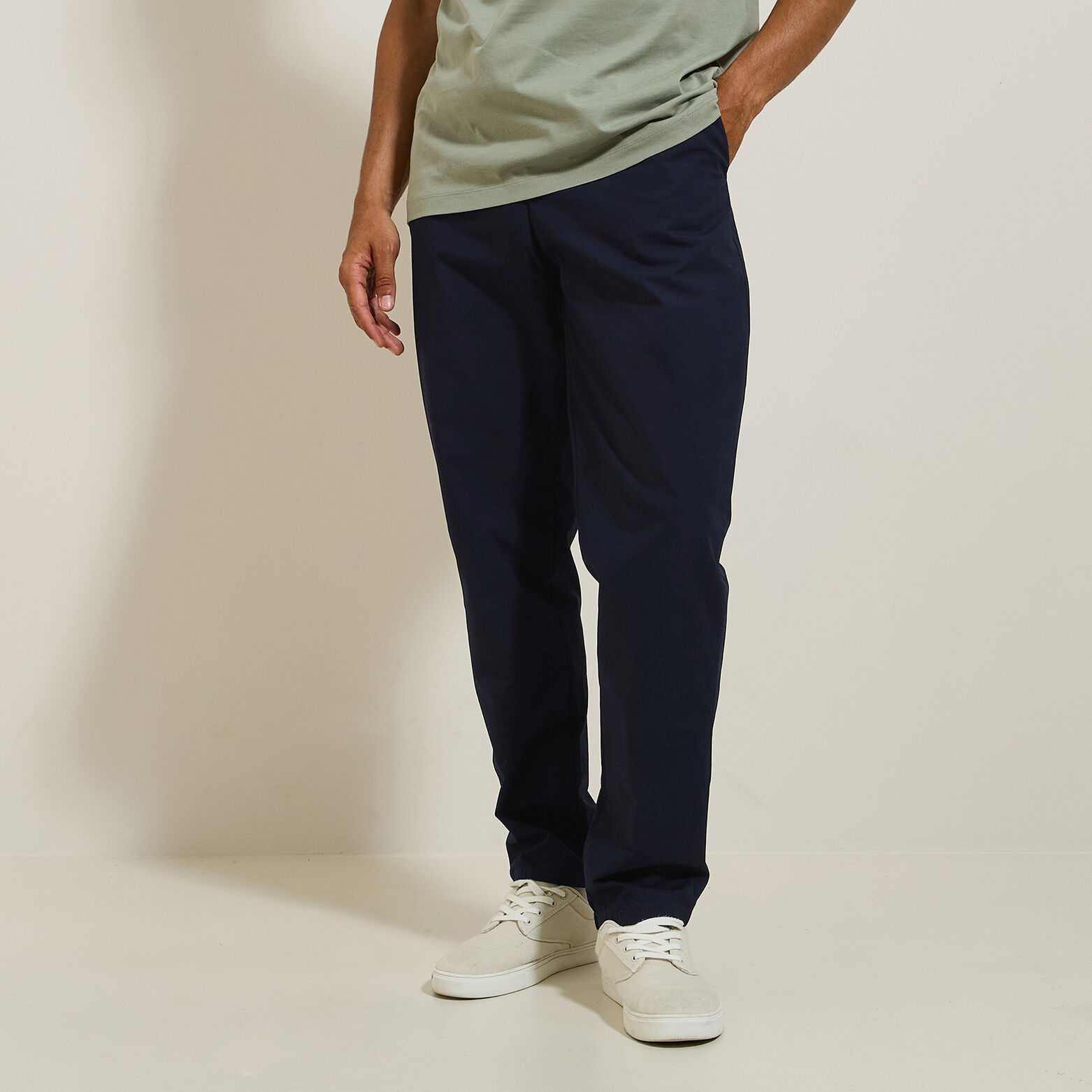 Pantalon coupe relax uni