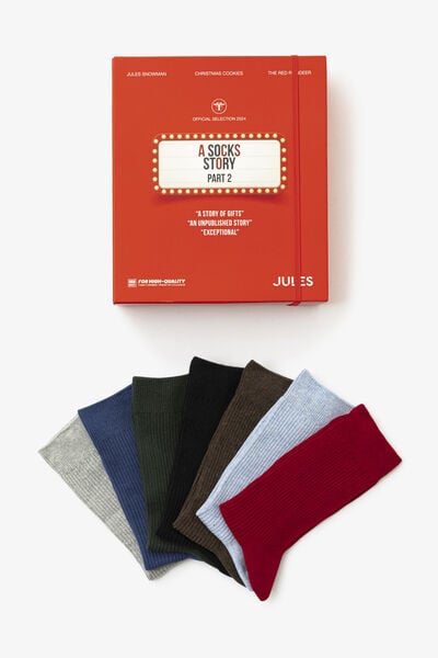 Coffret 7 paires de chaussettes unies