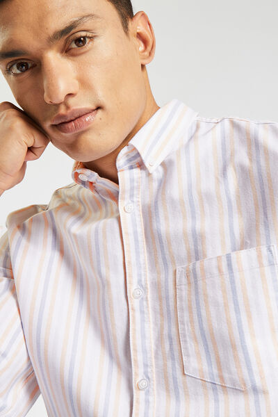 Chemise oxford regular à rayures