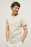 Slim T-shirt met Tunesische kraag