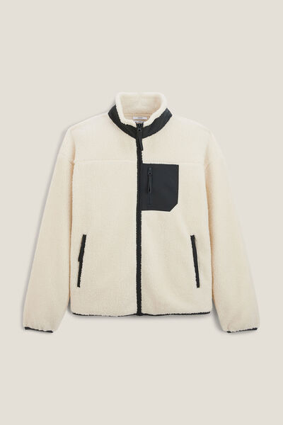 Sweat zippé en sherpa