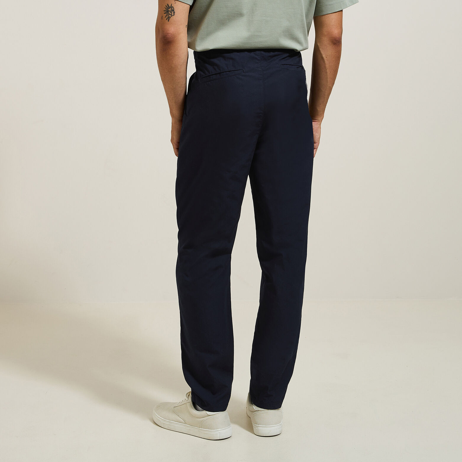 Effen relaxed broek