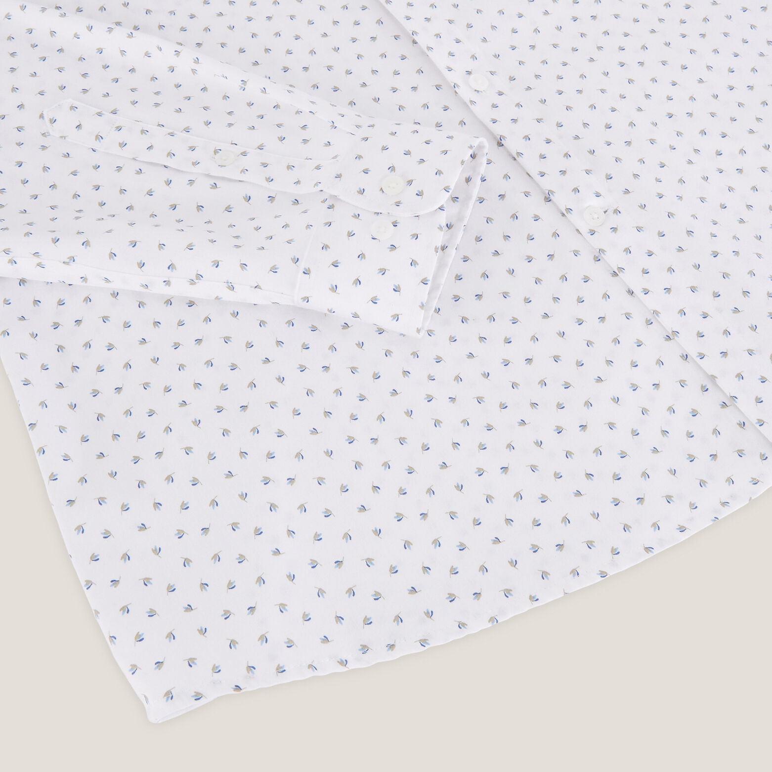 Chemise en coton imprimé géométrique