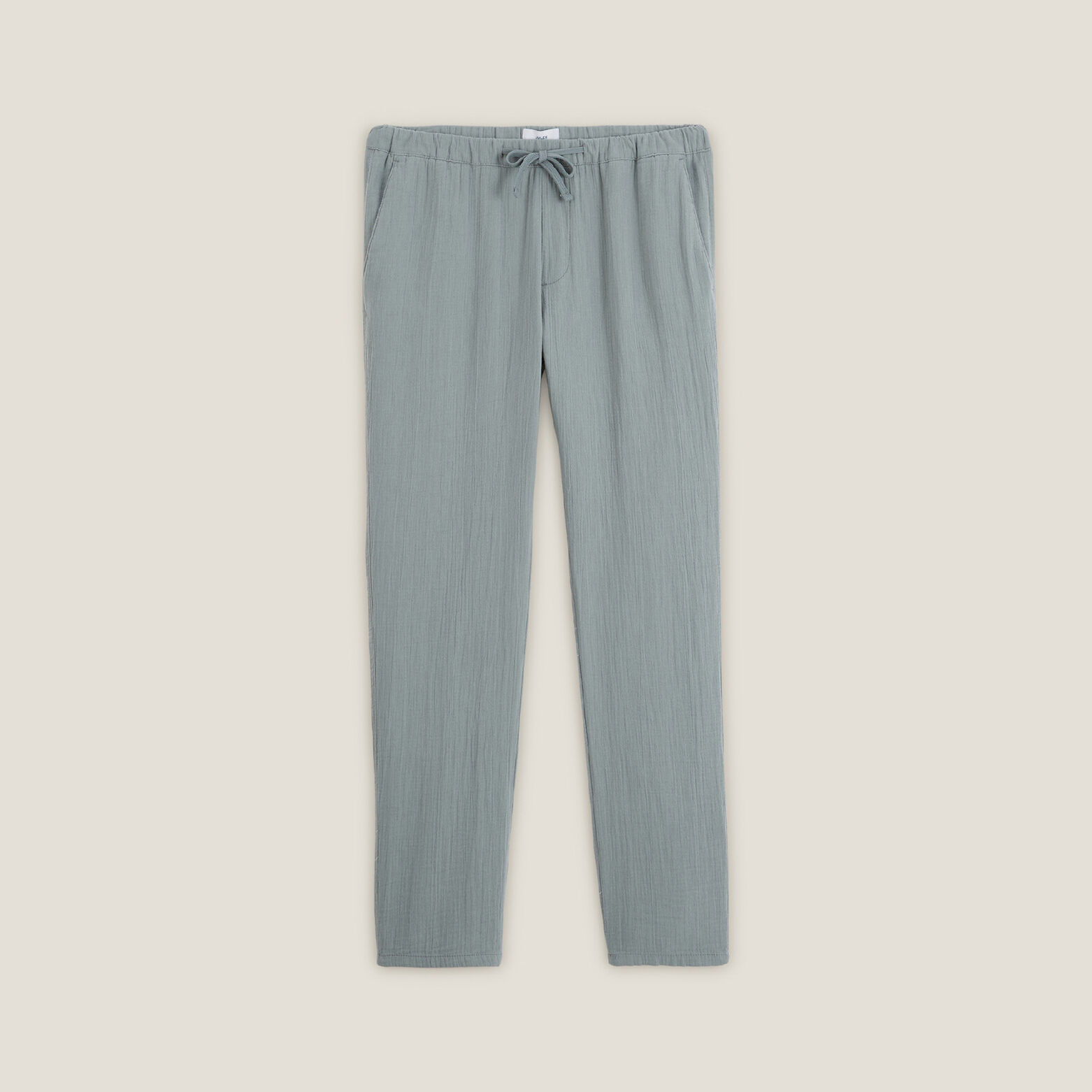 Pantalon en gaze de coton uni