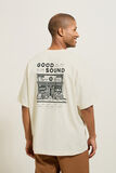 Katoenen T-shirt met ronde hals en print