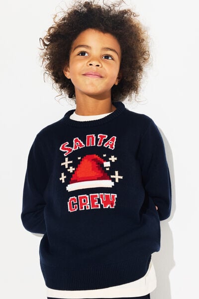 Pull de Noël "santa crew" enfant