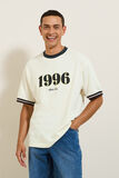 Iconisch T-shirt 1996 met contrasterende ronde hal