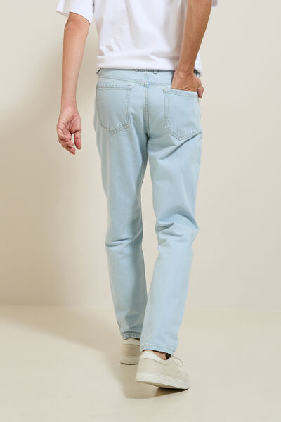 Washed tapered jeans