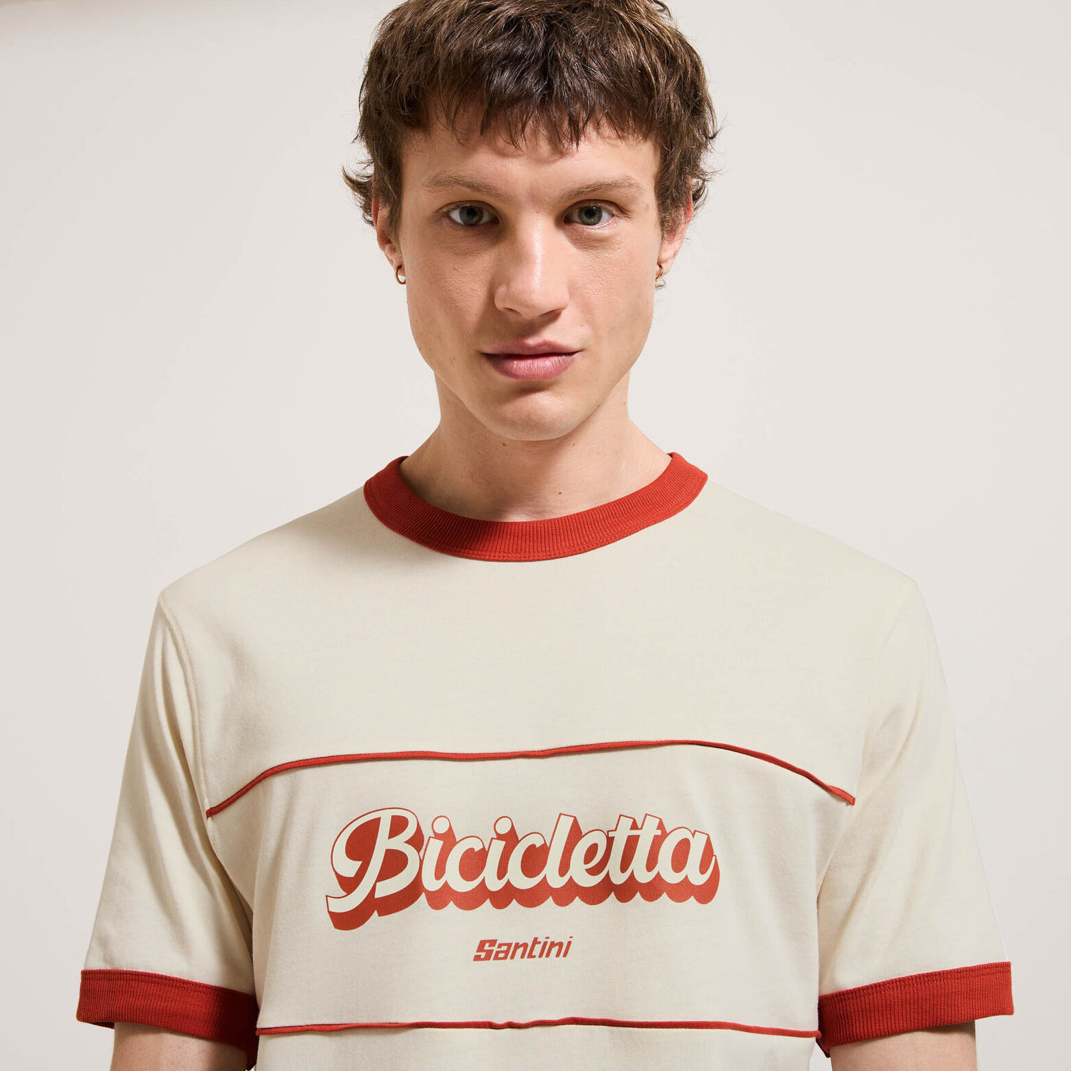 T-shirt met Bicicletta Jules x Santini-print