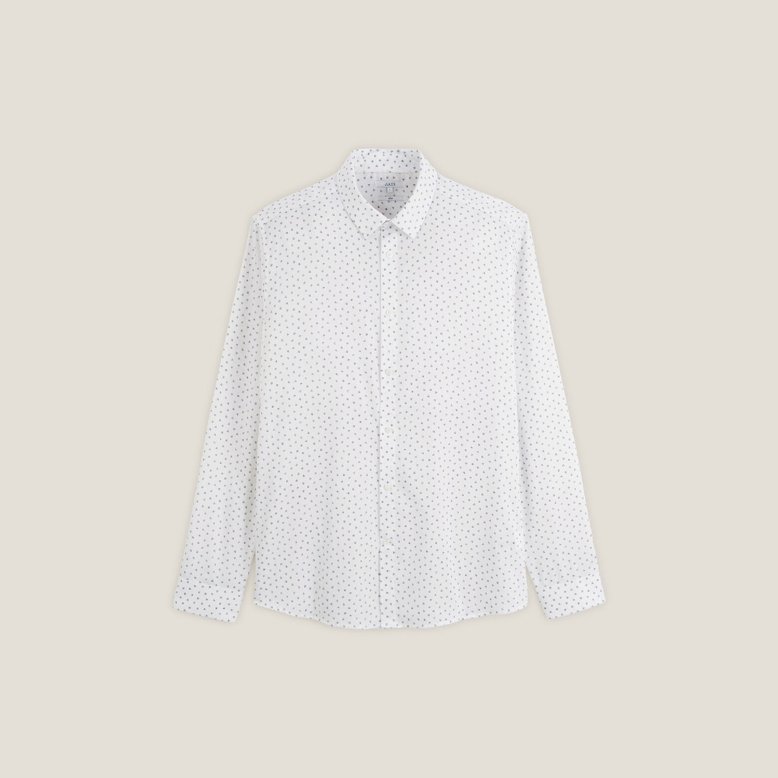 Chemise en coton imprimé géométrique