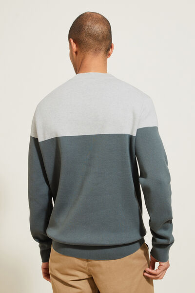 Pull col rond colorblock