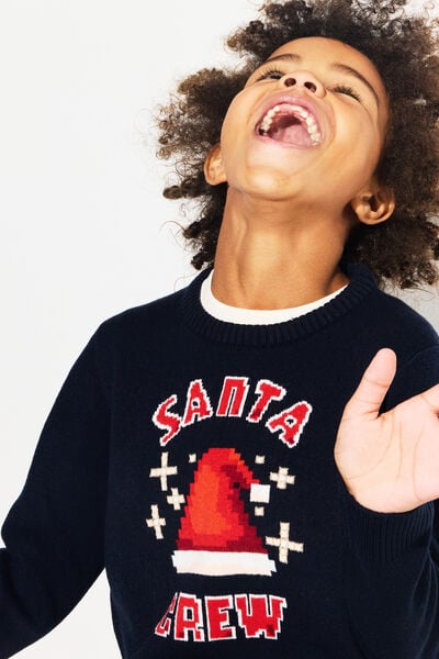 Pull de Noël "santa crew" enfant