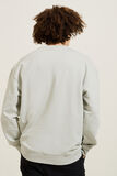 Sweater ronde hals, zak en afbeelding