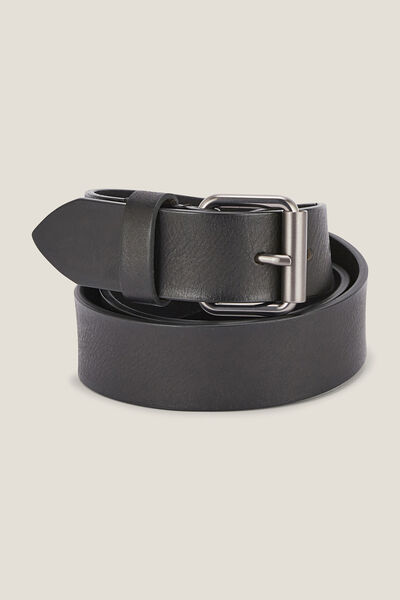 Ceinture large en cuir