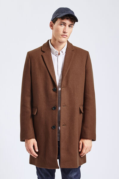 manteau marron homme