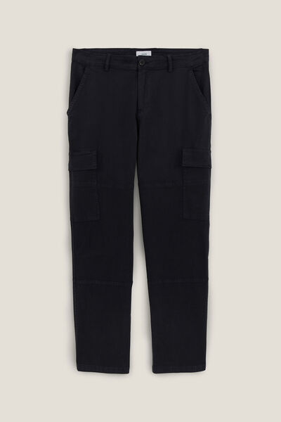 Pantalon cargo droit uni