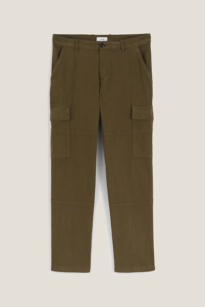 Pantalon cargo droit uni