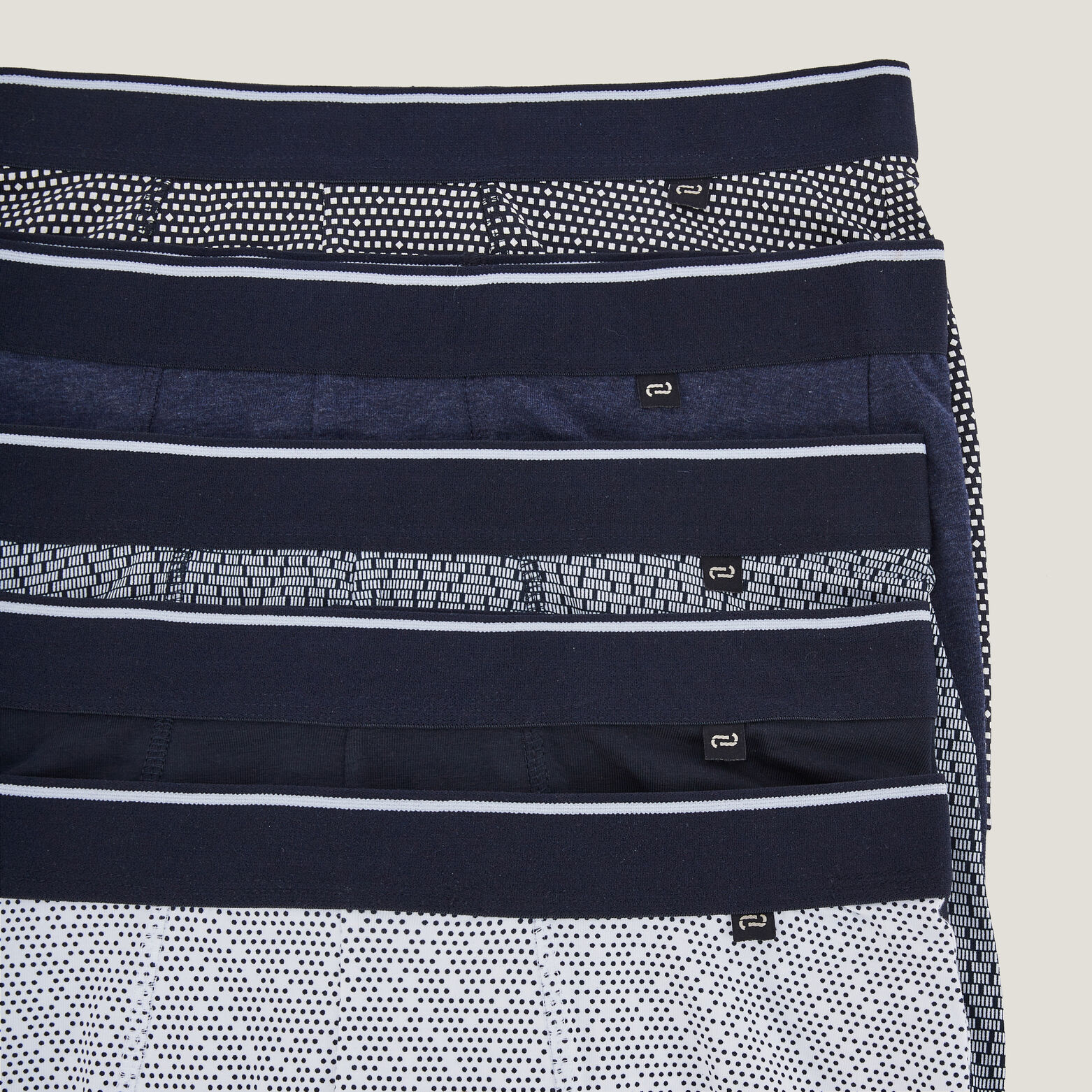 Lot de 5 boxers micro motifs