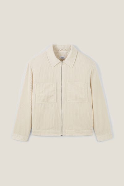 Blouson en velours côtelé col chemise