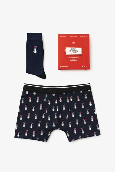 Coffret boxer et chaussettes fantaisies