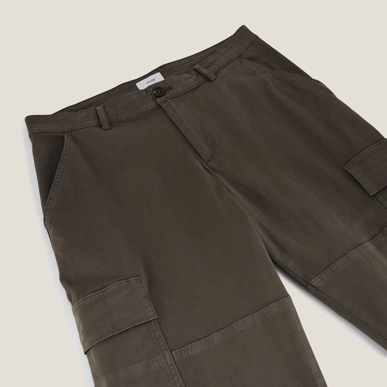 Pantalon cargo droit uni