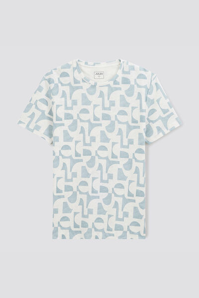 Tee shirt coton/lin imprimé