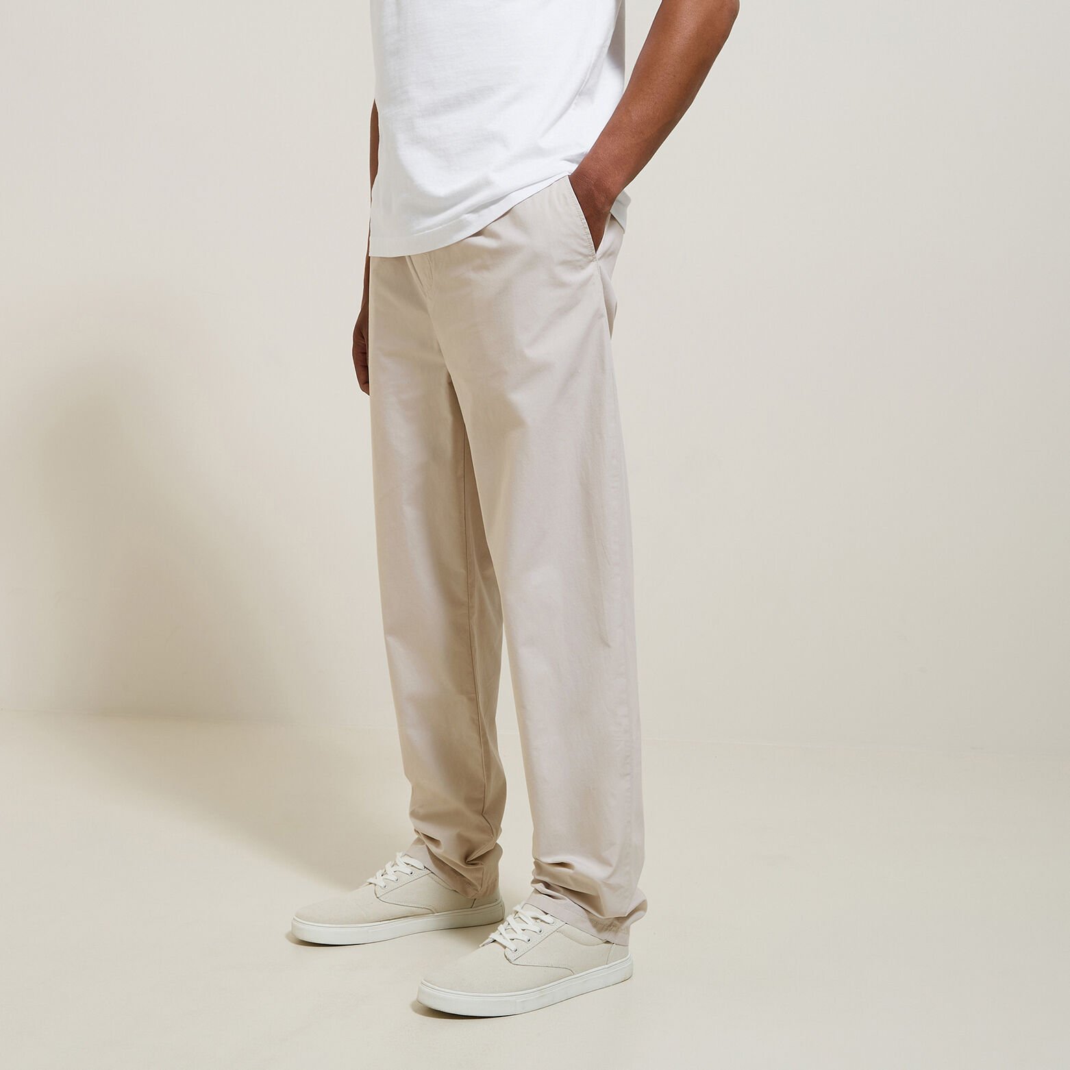 Pantalon coupe relax uni