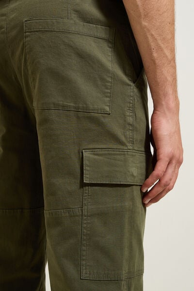 Pantalon cargo droit uni