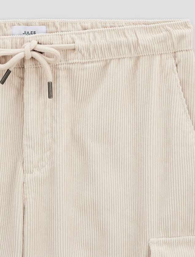 Pantalon cargo en velours coton recyclé