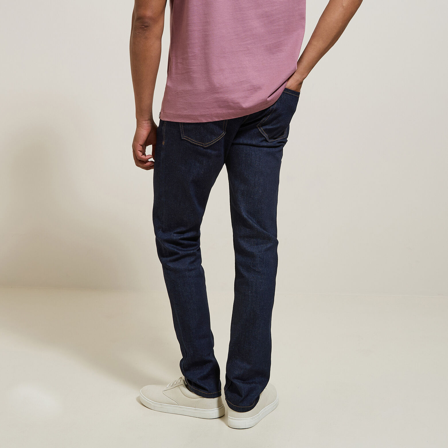 Slim jeans in ruw denim