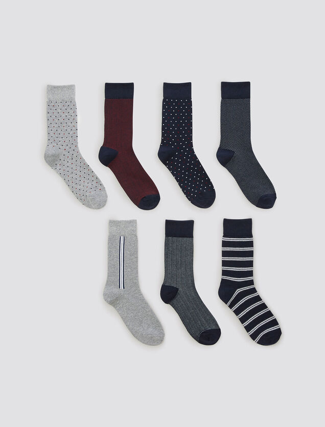 Coffret cadeau de 7 paires de chaussettes fantaisi