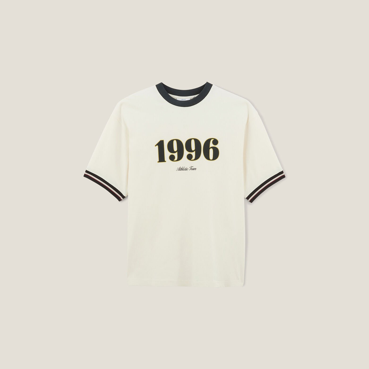 Iconisch T-shirt 1996 met contrasterende ronde hal