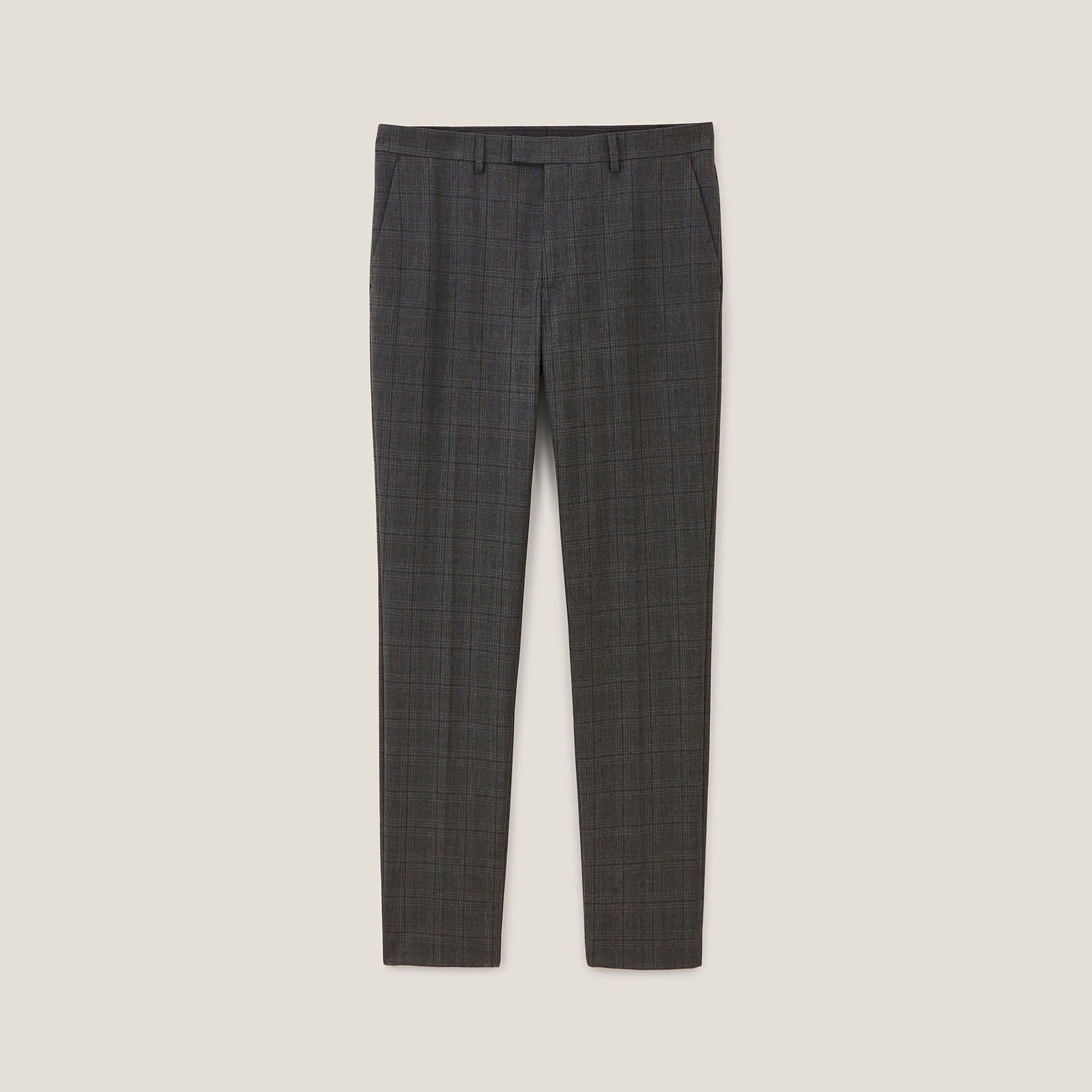 Pantalon de costume slim à carreaux