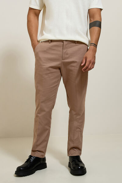 Regular fit twill broek