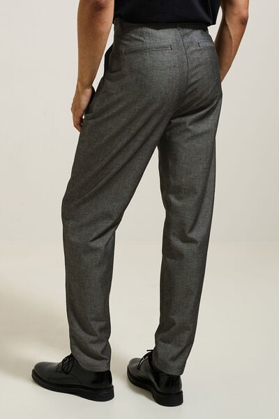 Pantalon relax en twill bi-ton