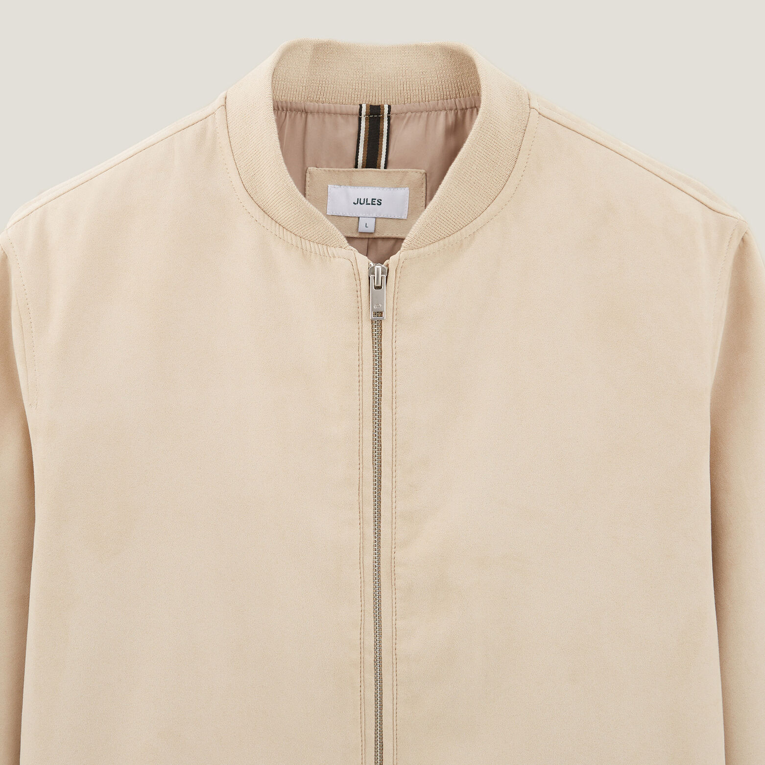 Blouson zippé aspect velours