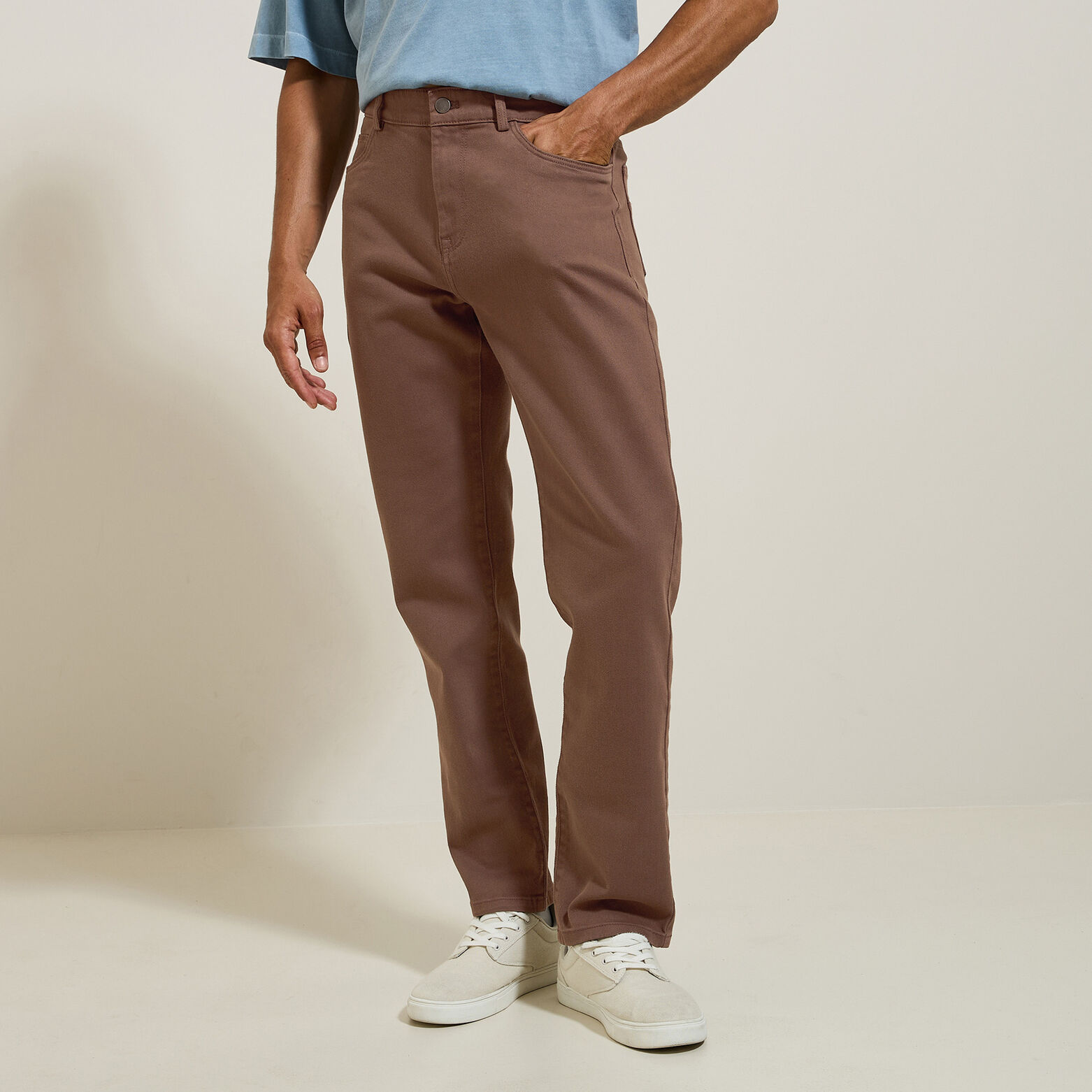 Pantalon regular cinq poches