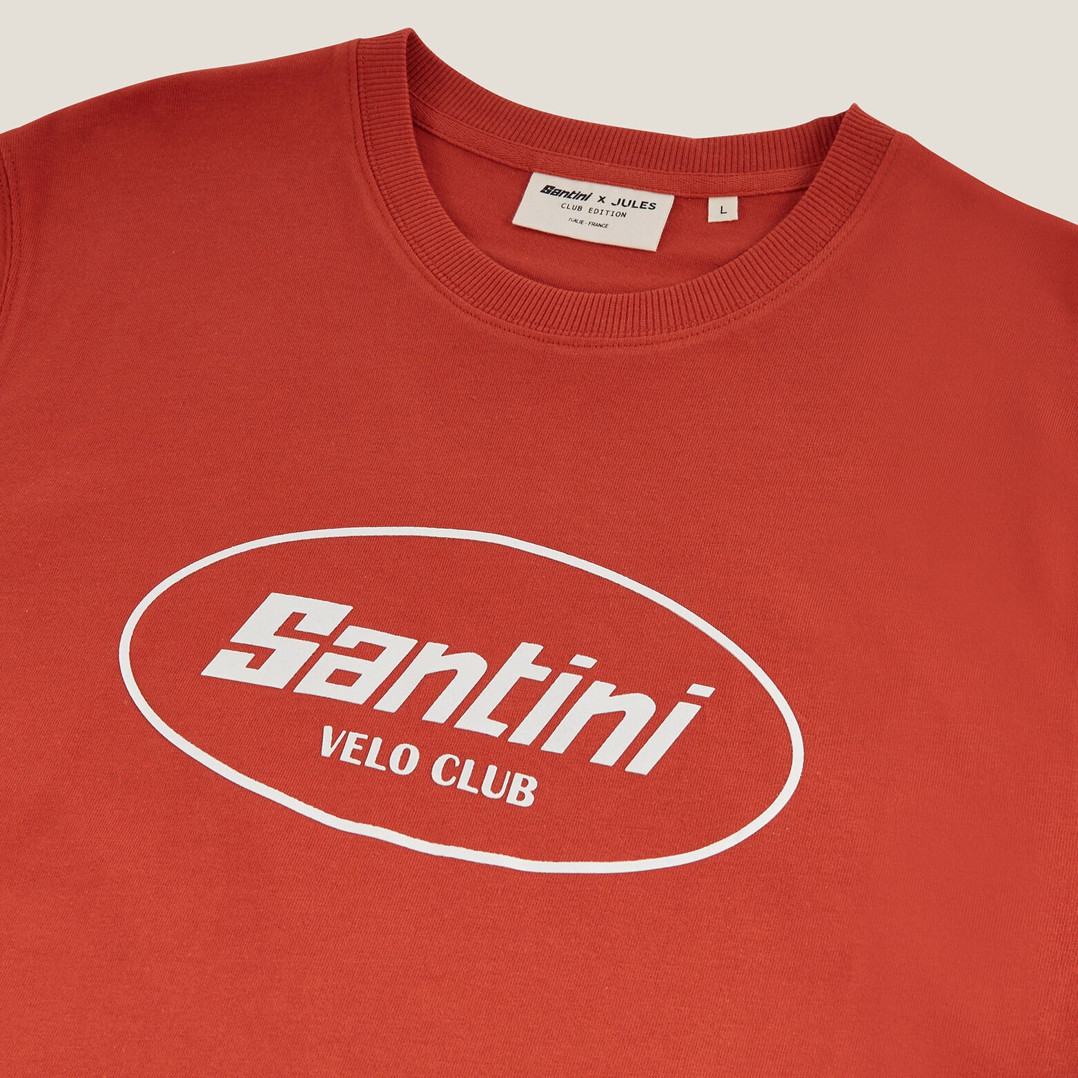 T-shirt met Vélo Club Jules x Santini-print
