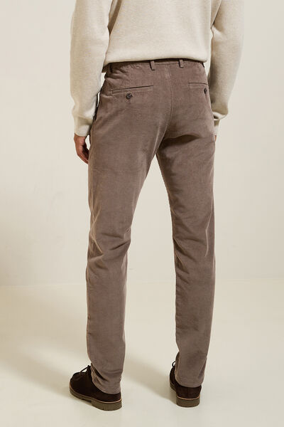 Pantalon chino slim en velours