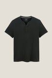 Slim T-shirt met Tunesische kraag